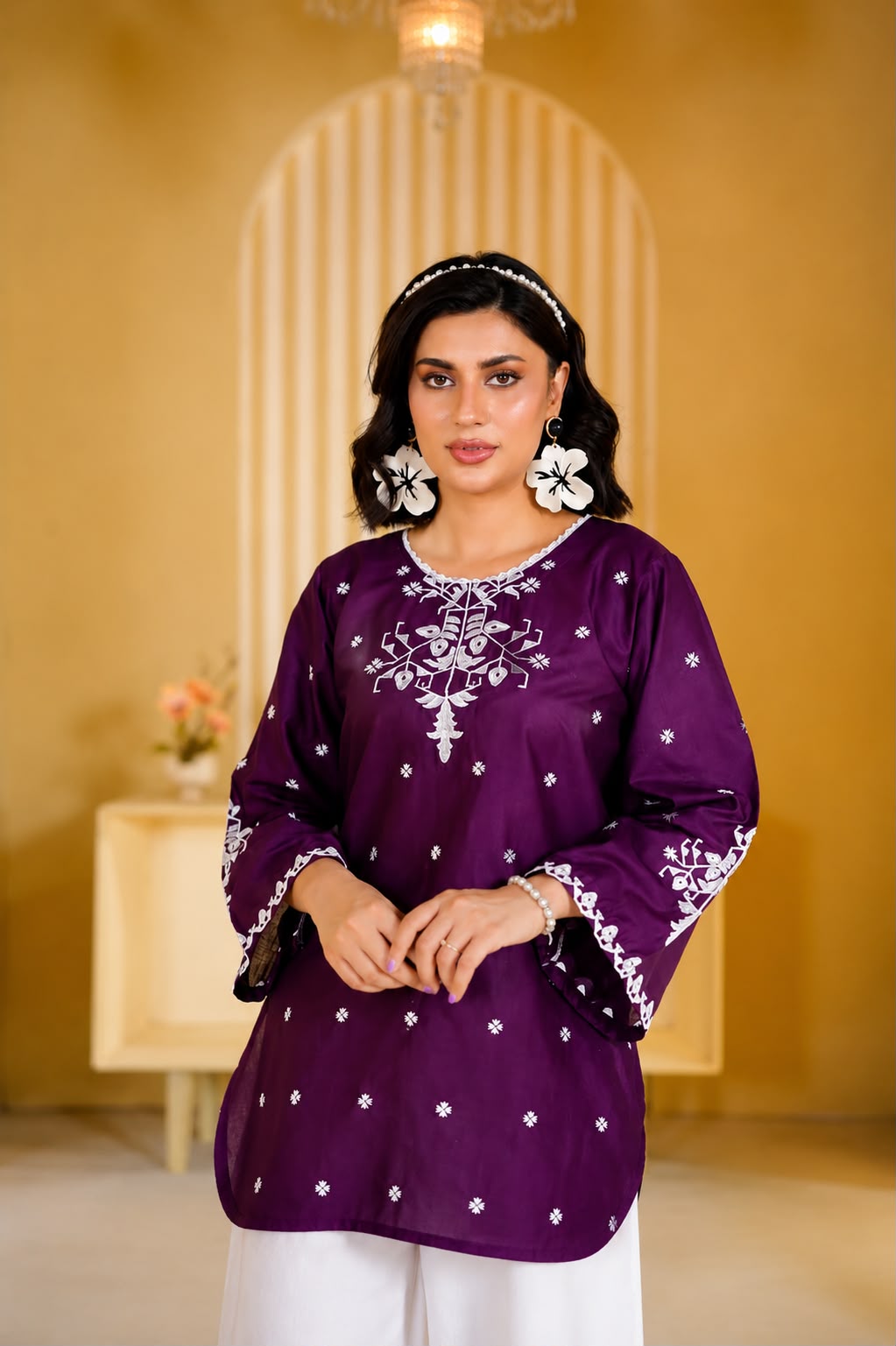 Unstitched Embroidered Lawn – 2 PC