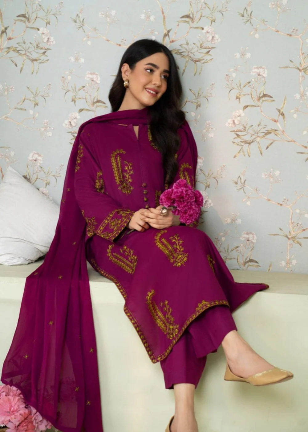Unstitched Embroidered Lawn 3 - PC