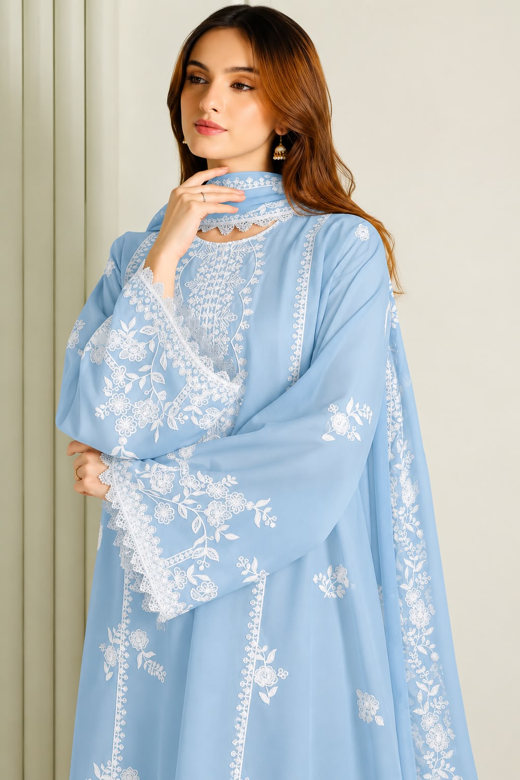 Unstitched Embroidered Lawn 3 - PC
