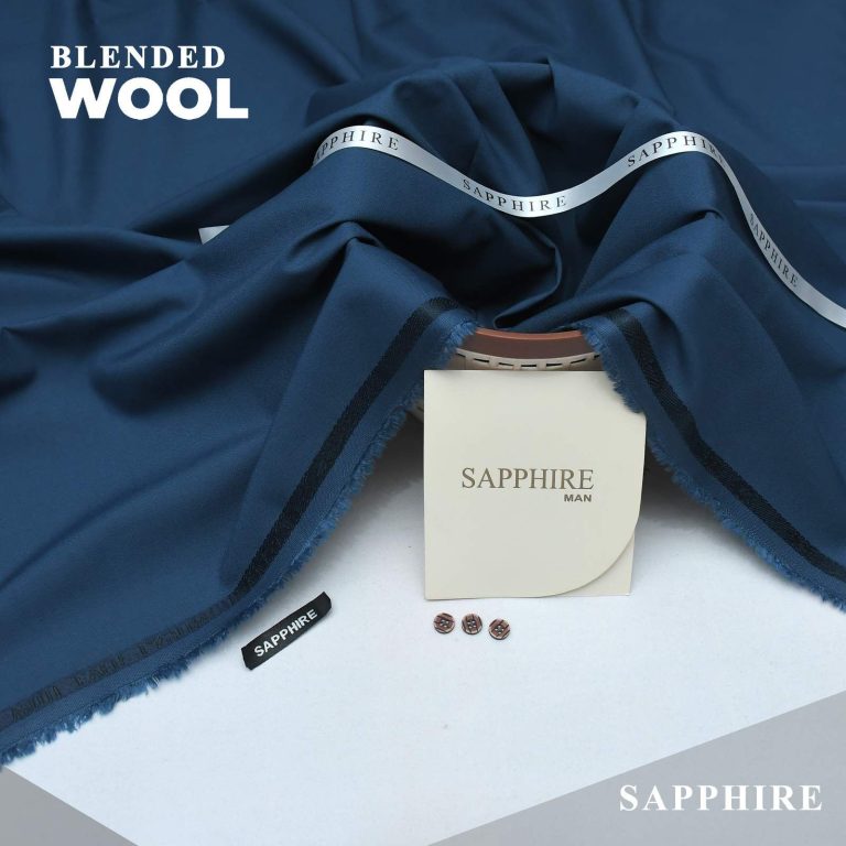Sapphire Men Wool Unstitched Suit