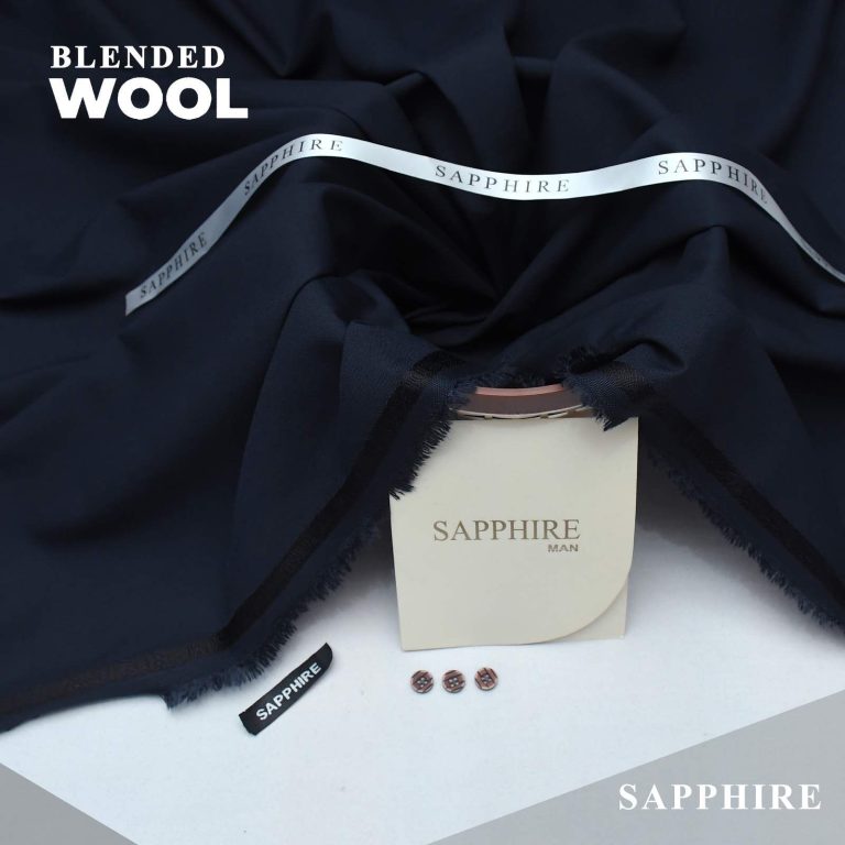 Sapphire Men Wool Unstitched Suit