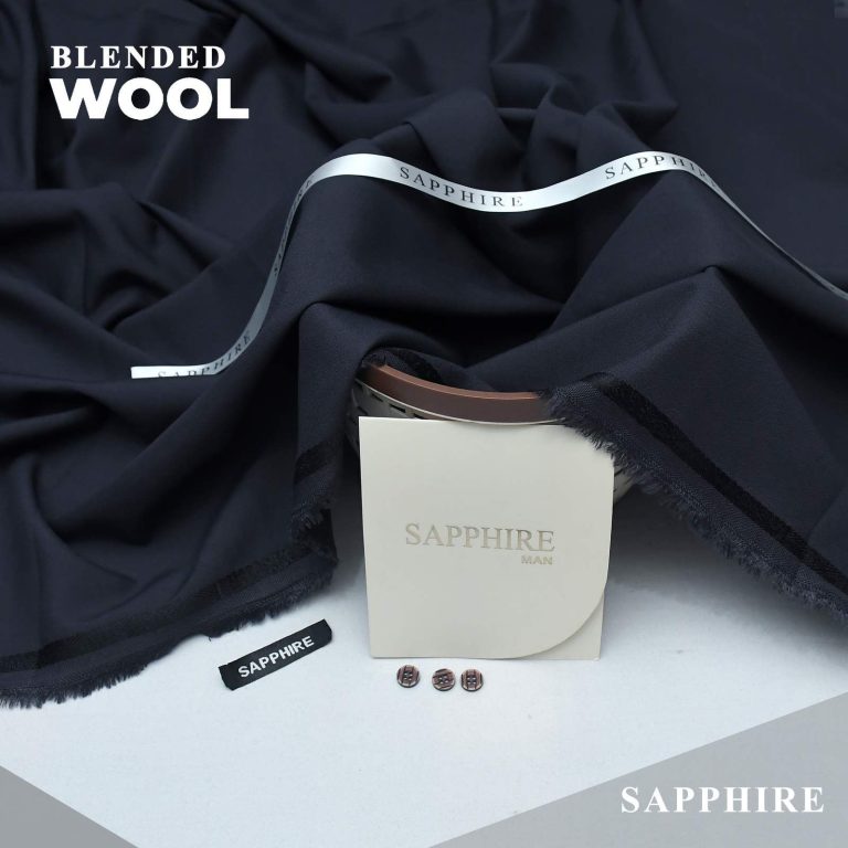 Sapphire Men Wool Unstitched Suit