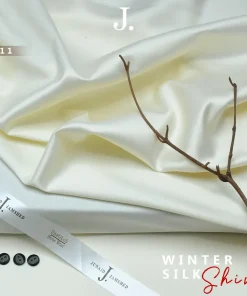 J. Cream Silk Shine Men Unstitched Suit