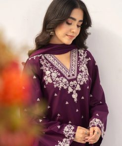 Unstitched Embroidered Lawn - 2 Piece