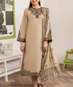 Unstitched Embroidered Lawn - 3 Piece